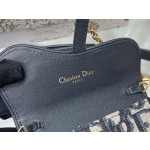 Dior Blue Jacquard Fabric Dior Oblique Pattern Nano Handbag Model Number s0220